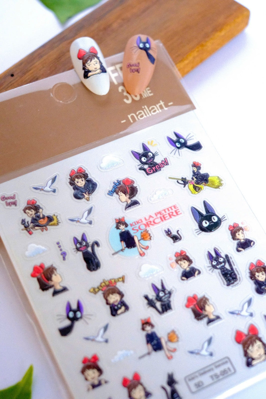 Ghibli Studio Kiki Delivery Service 3D Nail Stickers - Water-Resistant Nail Art Decals