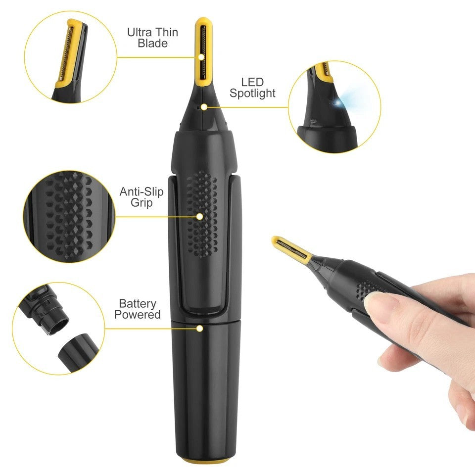 Men's Electric Hair Trimmer Nose Ear Eyebrow Mustache Face Grooming Clipper