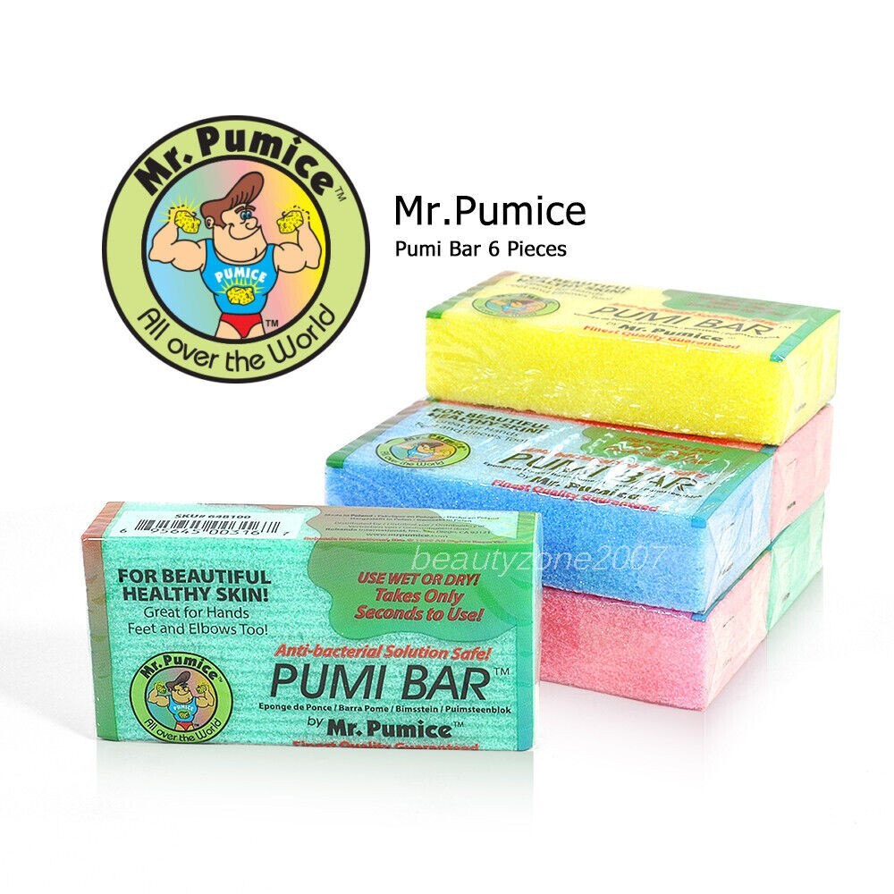 6 Pack Pumice Pumi Bar for Pedicure Foot Care - Mr Pumice