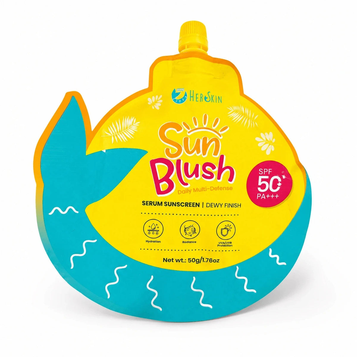 HERSKIN Sun Blush SPF50 PA+++ Daily UV Care Cream 50g Lightweight Facial Sunscreen