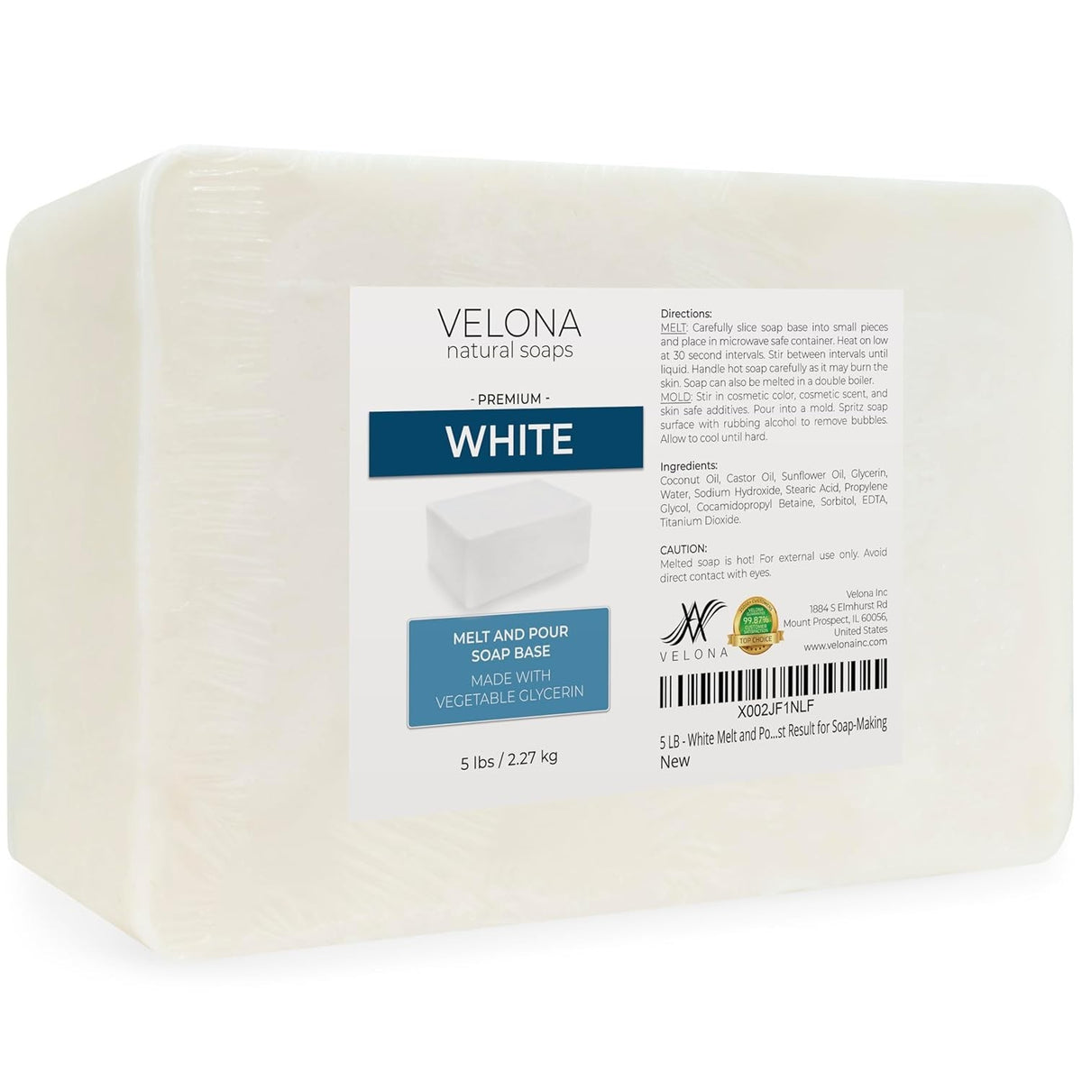 Shea Butter Melt and Pour Soap Base - 5 LB Natural, SLS/SLES Free