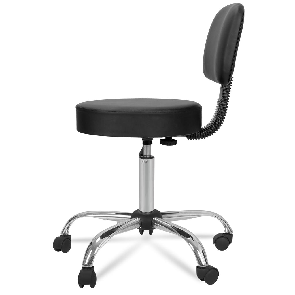 Adjustable Hair Salon & Barber Stool Chair with Backrest - Hydraulic Swivel