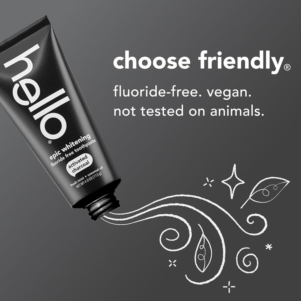 Activated Charcoal Toothpaste Fluoride-Free 4 oz Fresh Mint - Vegan & Gentle