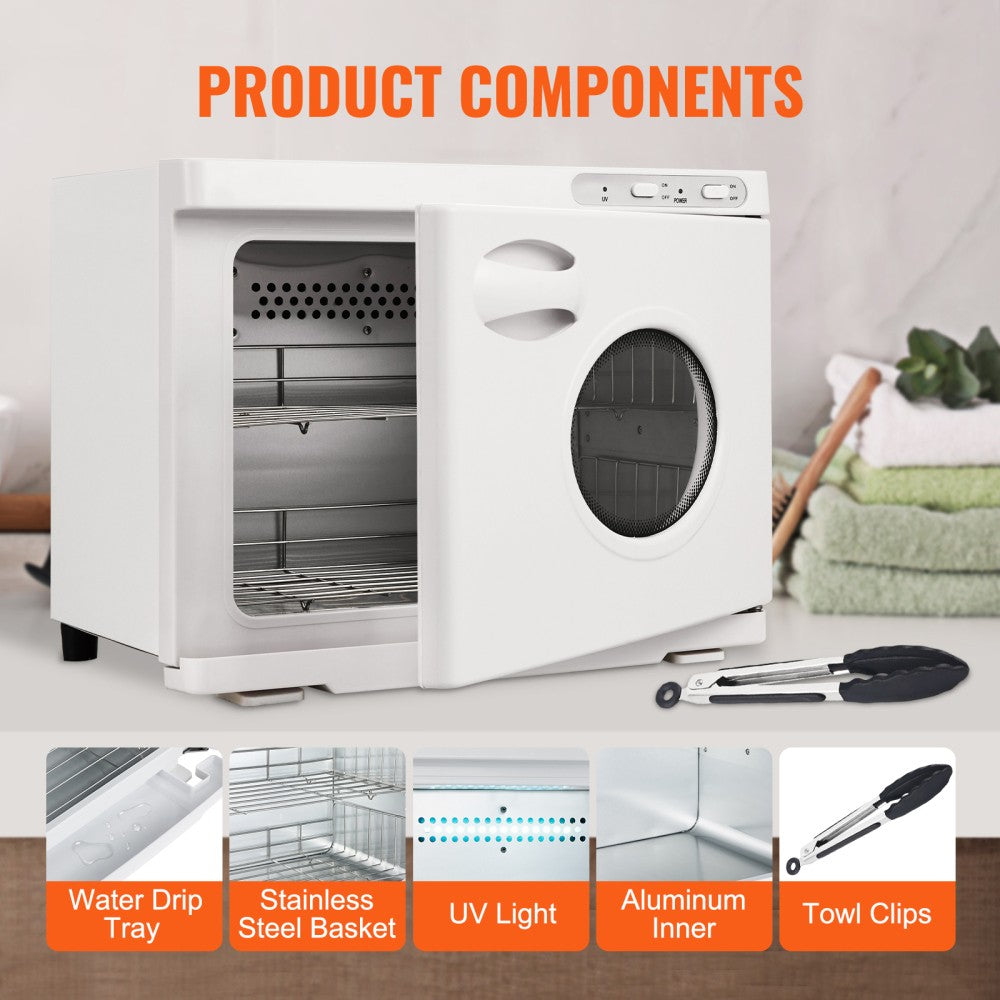 Large Capacity Hot Towel Warmer with See-Through Window, 23L SPA Towel Cabinet
