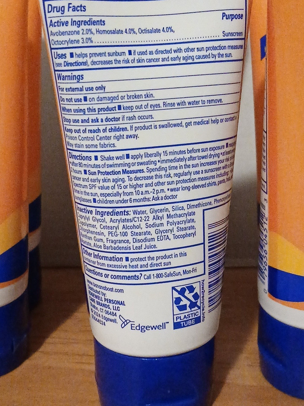 Banana Boat Sport Sunscreen Lotion SPF 30, 3 fl oz - Pack of 6