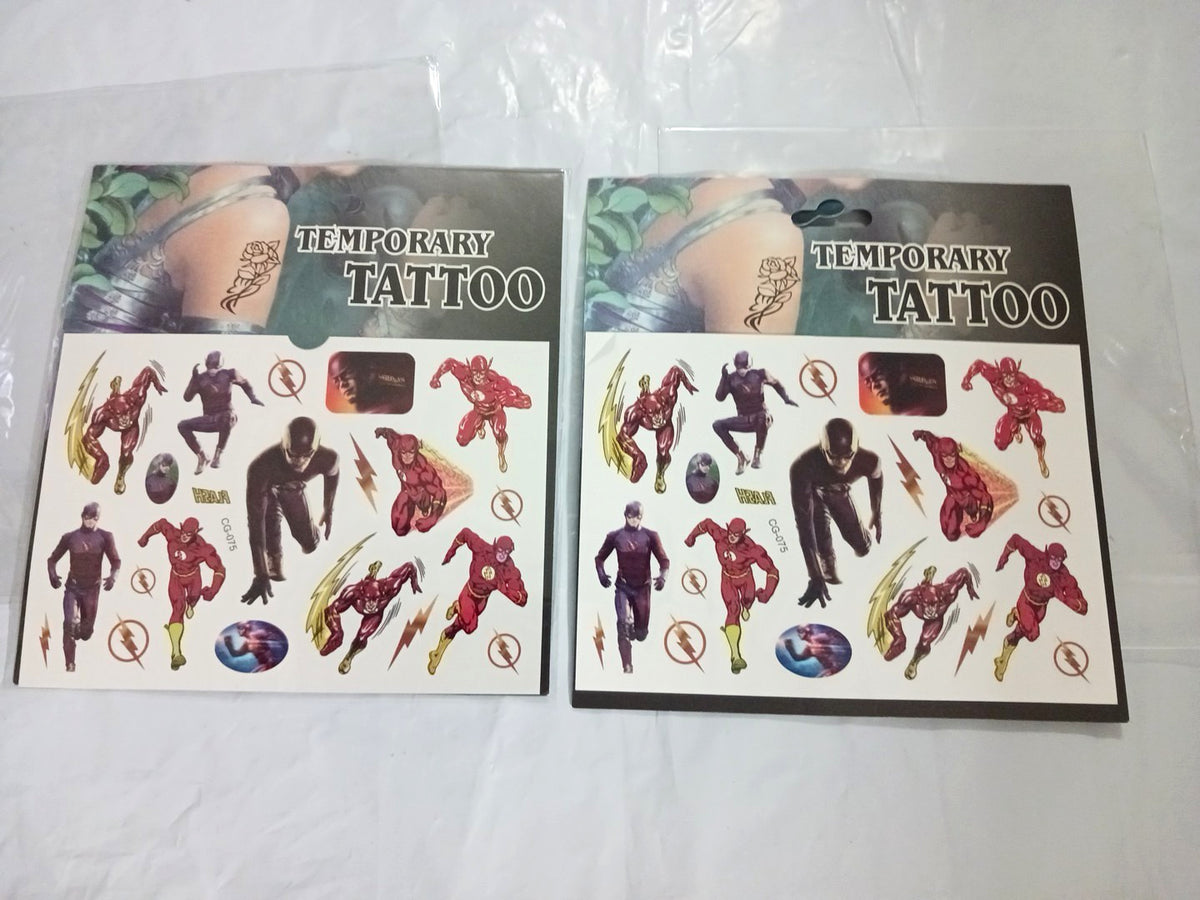 Temporary Skin Tattoos – 2 Sheets Fun Superhero Designs