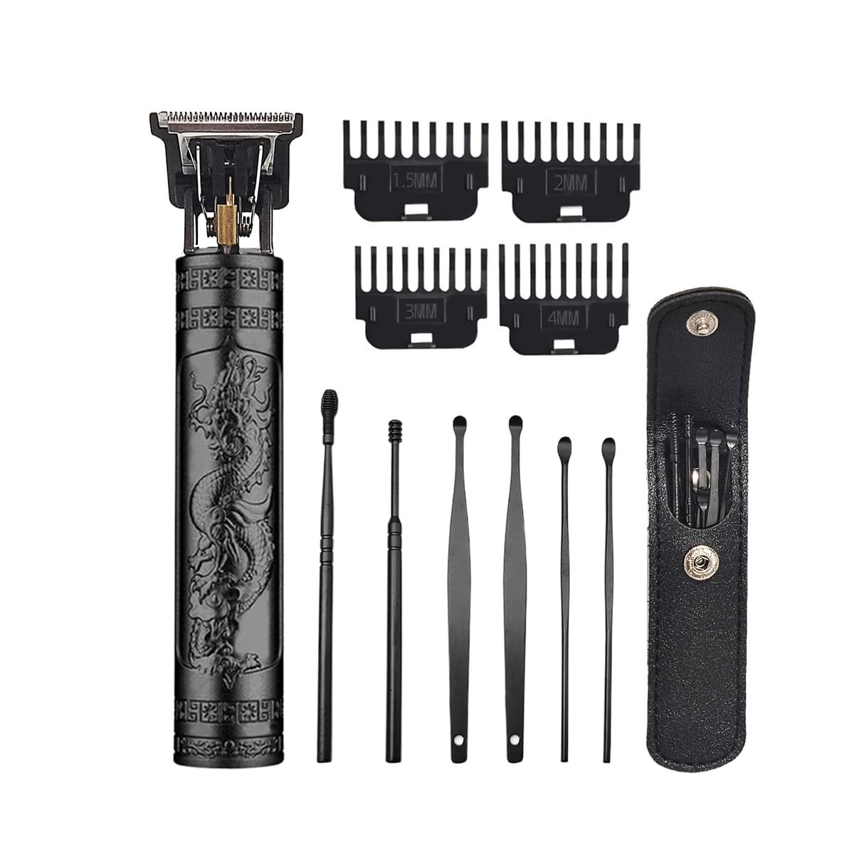 Cordless Travel Hair Clipper Set with Limit Combs & Ear Pickers