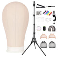 Adjustable 63-Inch Wig Stand Tripod with Mannequin Head for Wig Styling