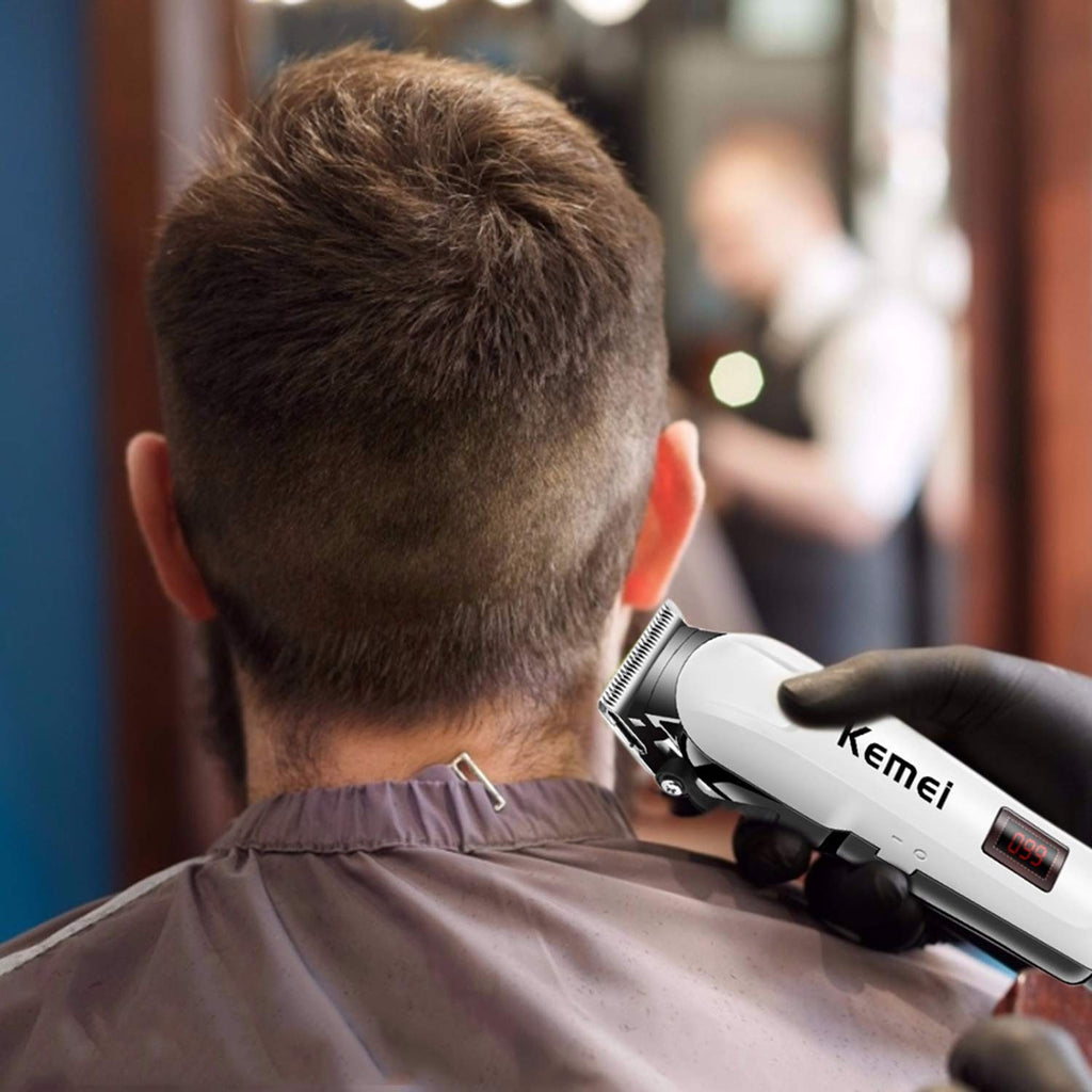 Cordless Hair Clipper & Trimmer Kit for Men with LCD Display, 4 Guide Combs