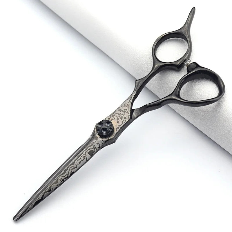 6 Inch VG10 Steel Barber Scissors Haircut & Thinning Shears - Handmade