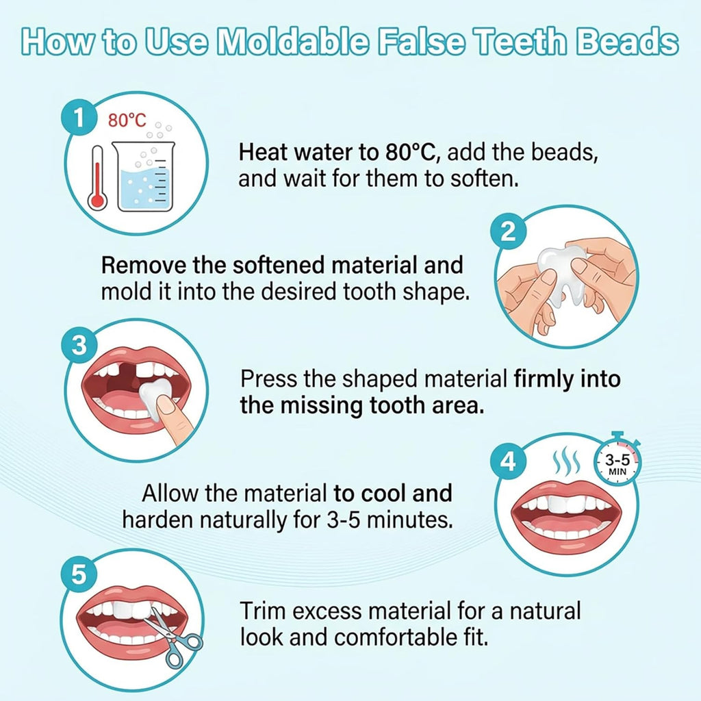 Moldable Thermoplastic Teeth Beads Repair Kit for DIY Tooth Filling