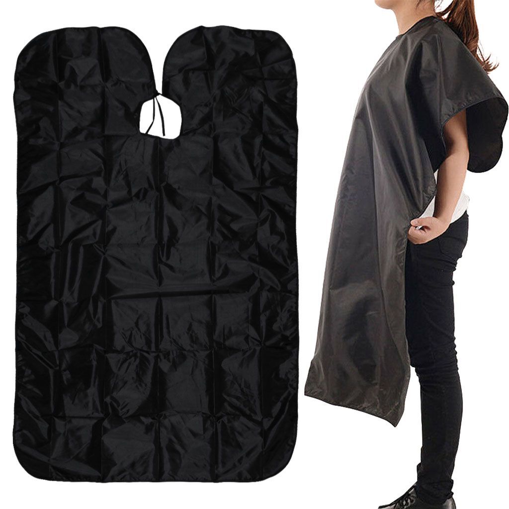 Hair Cutting Cape Salon Hairdresser Gown with Brush - Waterproof Nylon Apron