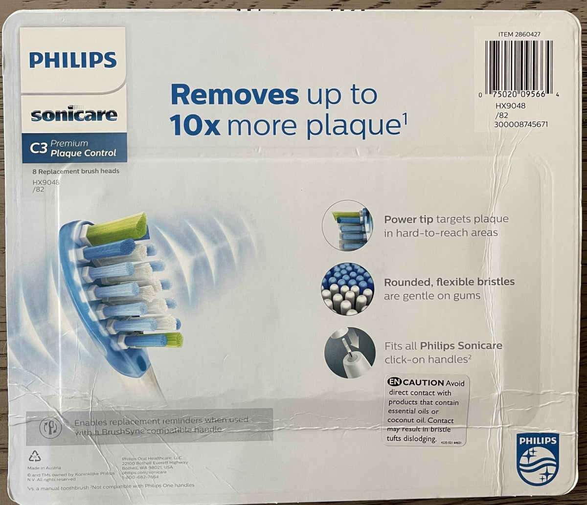 Philips Sonicare DiamondClean C3 Premium Toothbrush Replacement Heads - White 8 Pack