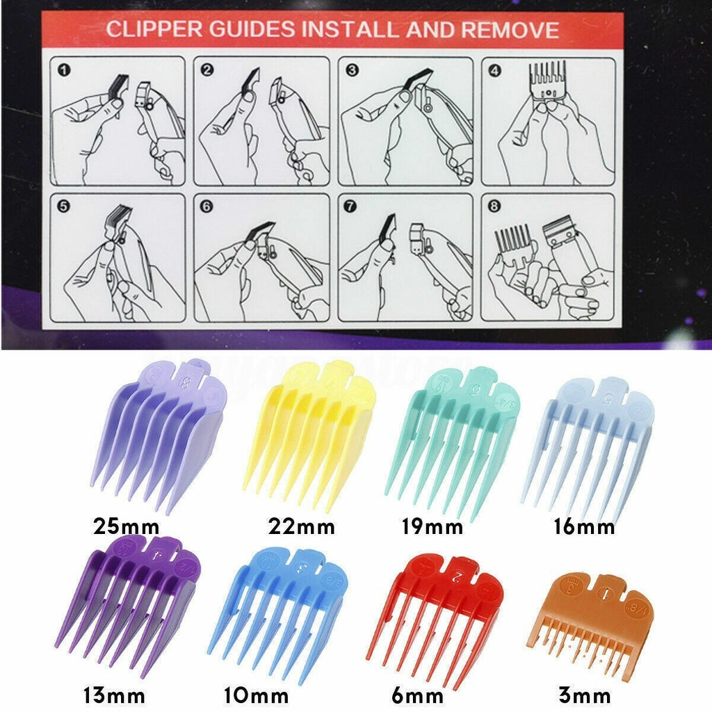 Hair Clipper Guard Set for Trimmers - 8 Piece Attachments for Wahl