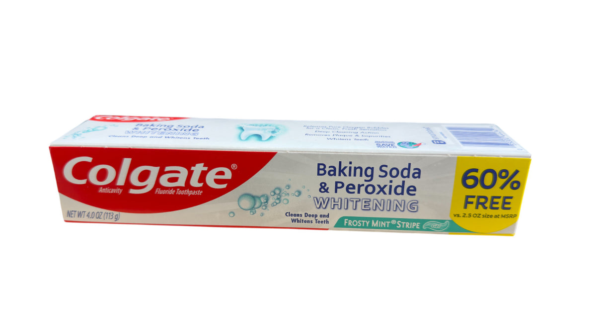 Whitening Toothpaste with Baking Soda and Peroxide - Brisk Mint, 4oz | 6 Pack