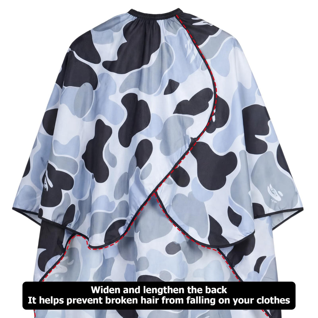 Waterproof Hair Cutting Cape with Elastic Neck Closure for Salon & Home Use