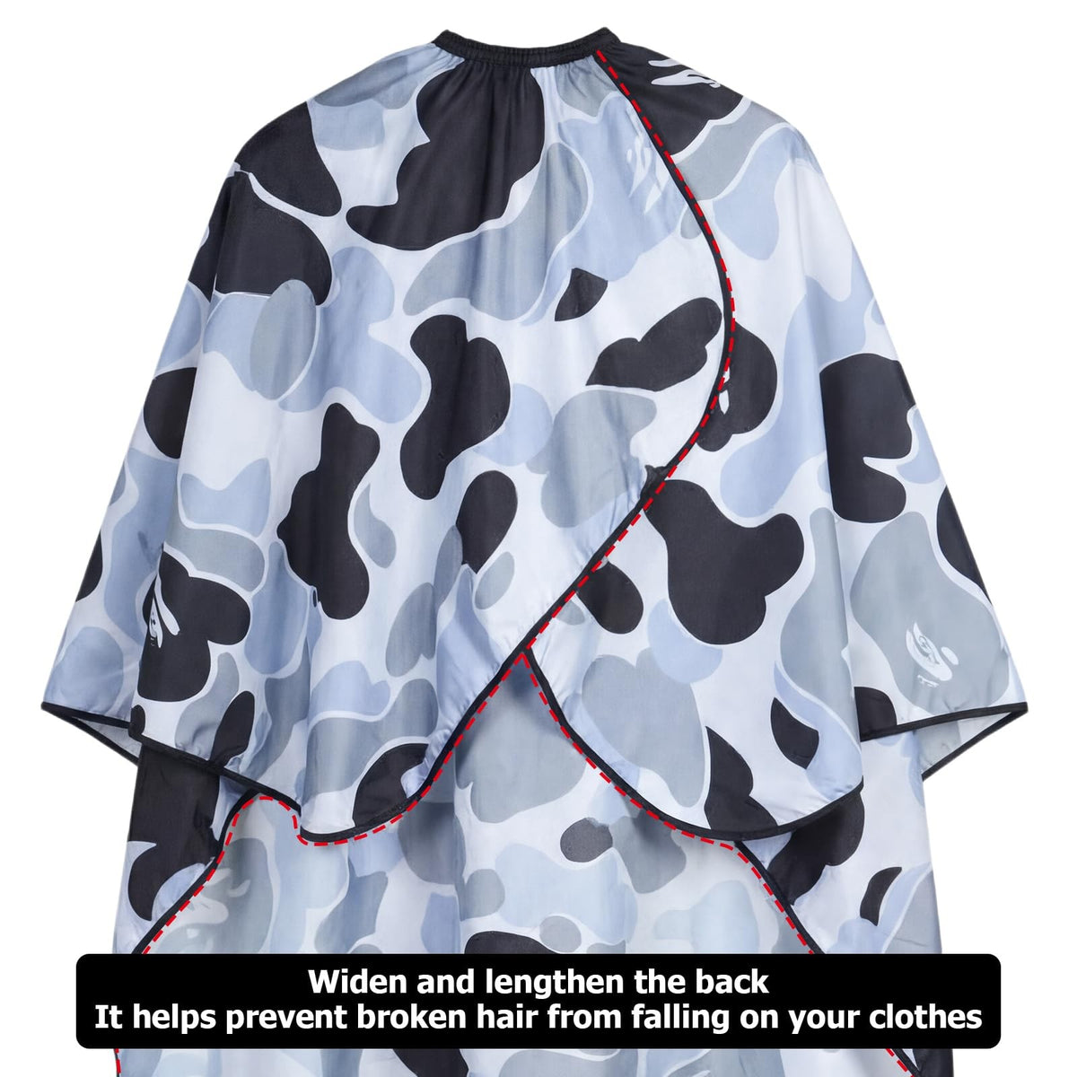 Waterproof Hair Cutting Cape with Elastic Neck Closure for Salon & Home Use
