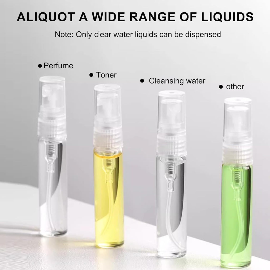 Mini Glass Spray Bottles Set - 5ml Travel Perfume Atomizers, Leak-Proof Refillable Containers
