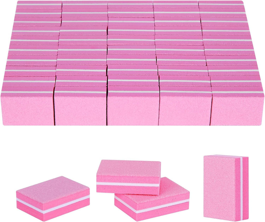 Mini Nail Buffers Set 50 Pcs 100/180 Grit for Natural, Acrylic & Gel Nails