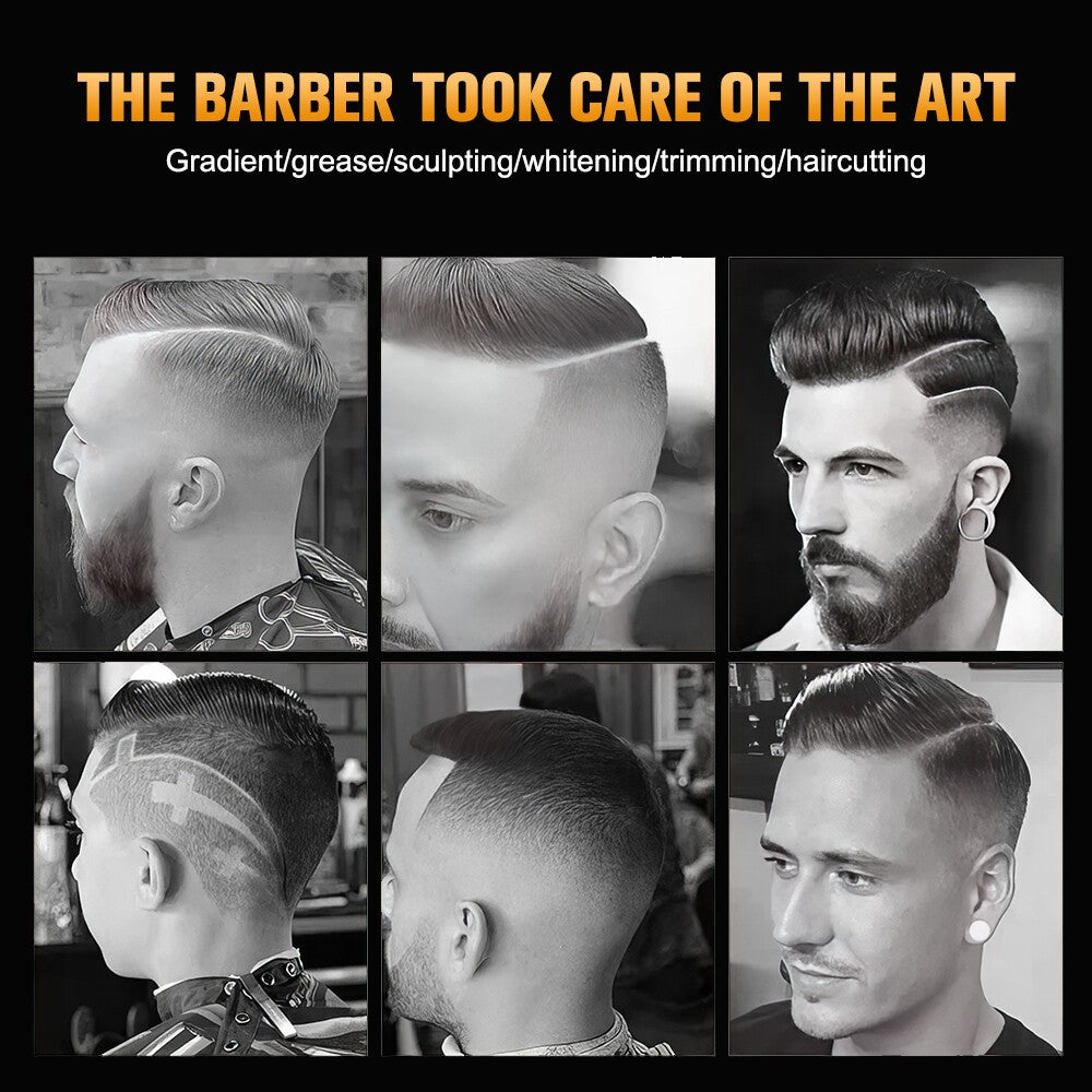 Men's Cordless Hair Clipper & Trimmer Set for Grooming and Barbering