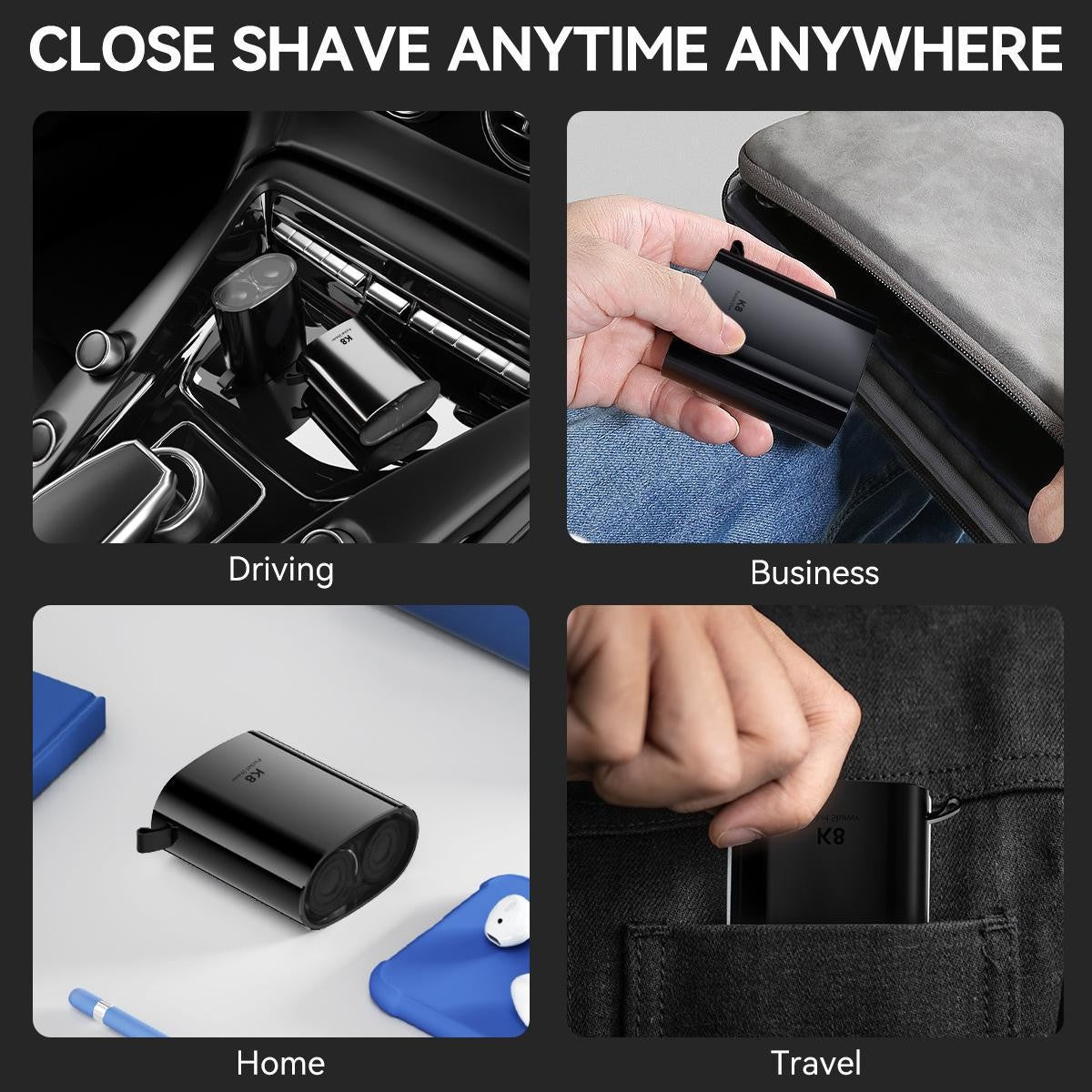 Mini Electric Shaver for Men Waterproof Rechargeable Portable Razor