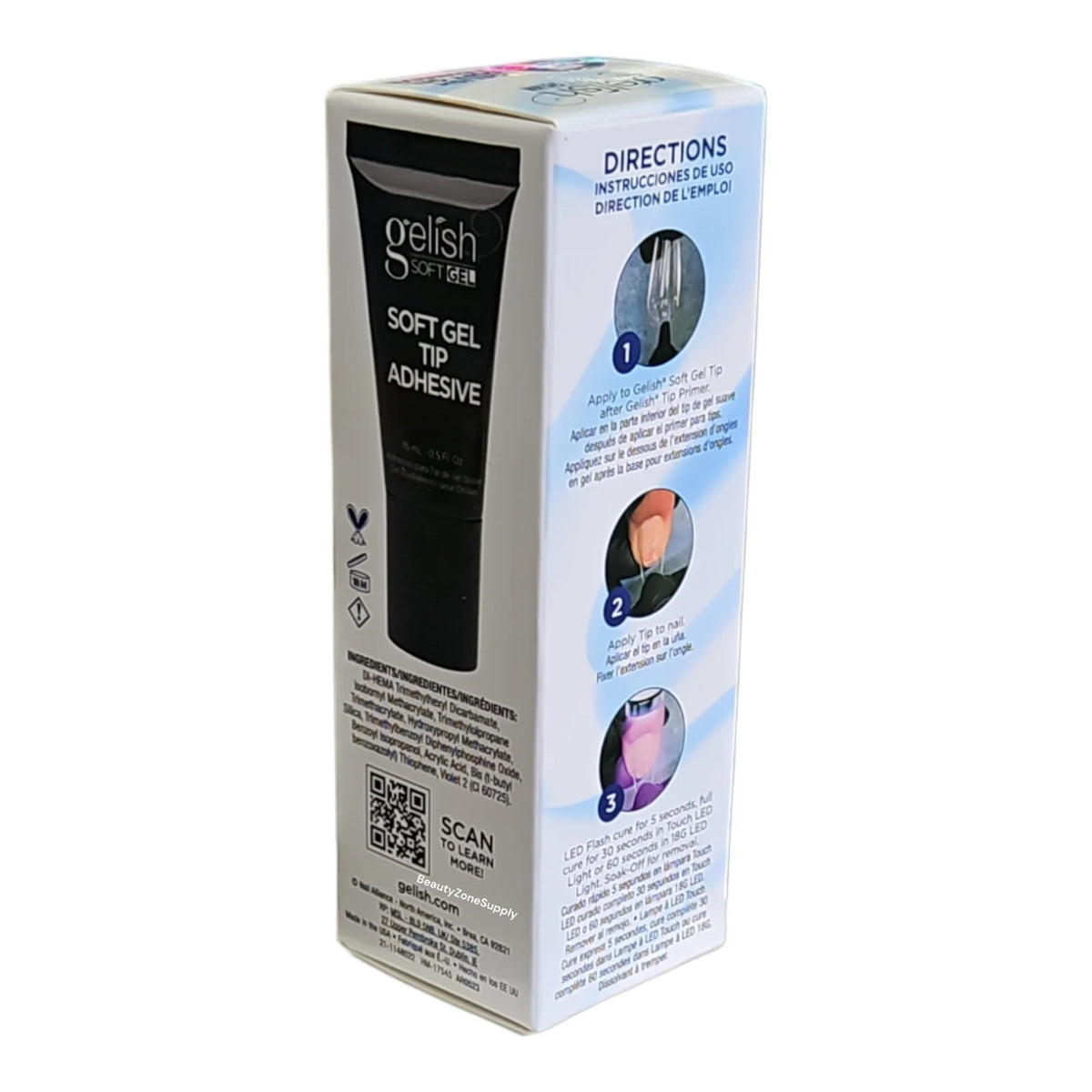 Gelish Soft Gel Tip Adhesive - 15ml Nail Tip Glue for Gel Nails