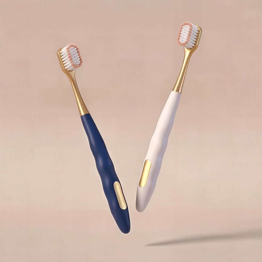 Adult Wide Head Soft Toothbrush Set - Gentle Cleaning for Sensitive Gums