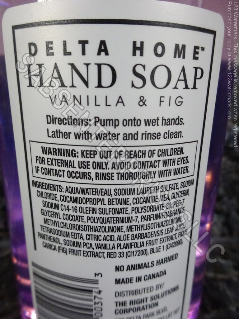 Set of 6 Vanilla & Fig Liquid Hand Soaps with Pump Bottles - 16 fl oz