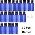 30-Pack 2oz Refillable Travel Bottles with Flip Top Caps - BPA-Free Plastic Containers for Toiletries