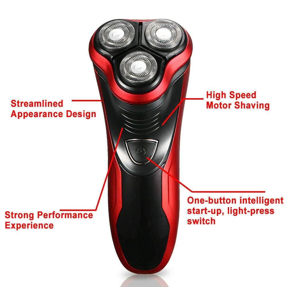 Men's Waterproof Electric Shaver with Pop-Up Trimmer - Cordless Wet Dry Razor