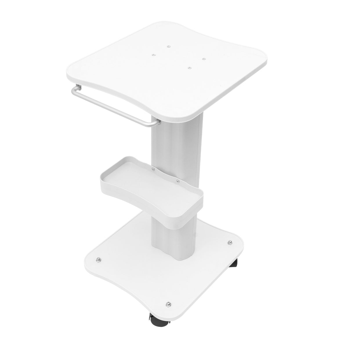 Salon Trolley Cart for Beauty Machines, Rolling Storage Stand, White