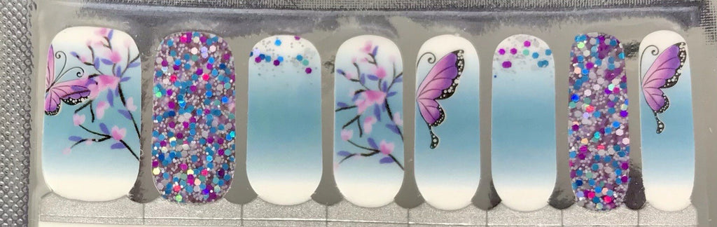 Color Nail Polish Strips Set - 16 Ready-to-Wear Spring Designs