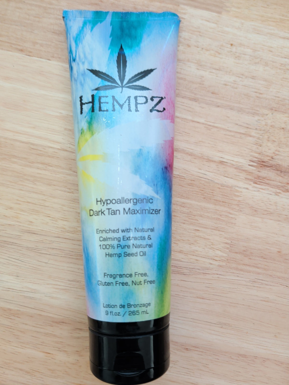 Hypoallergenic Dark Tan Maximizer Tanning Bed Lotion - Hempz 9 oz