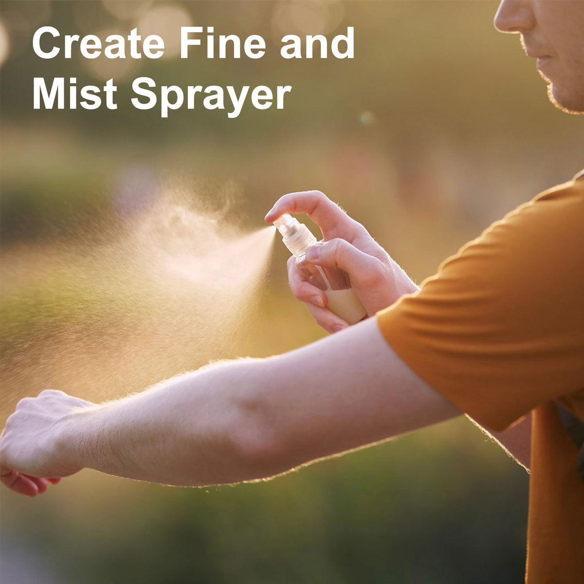 50Pcs Black Spray Tops for 20/410 Fine Mist Spray Bottles - Reusable Replacements