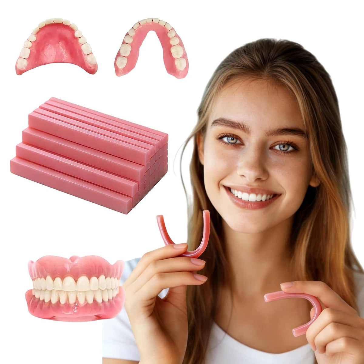 Denture Reline Kit for Full & Partial Dentures - Boil & Fit Rebase Set