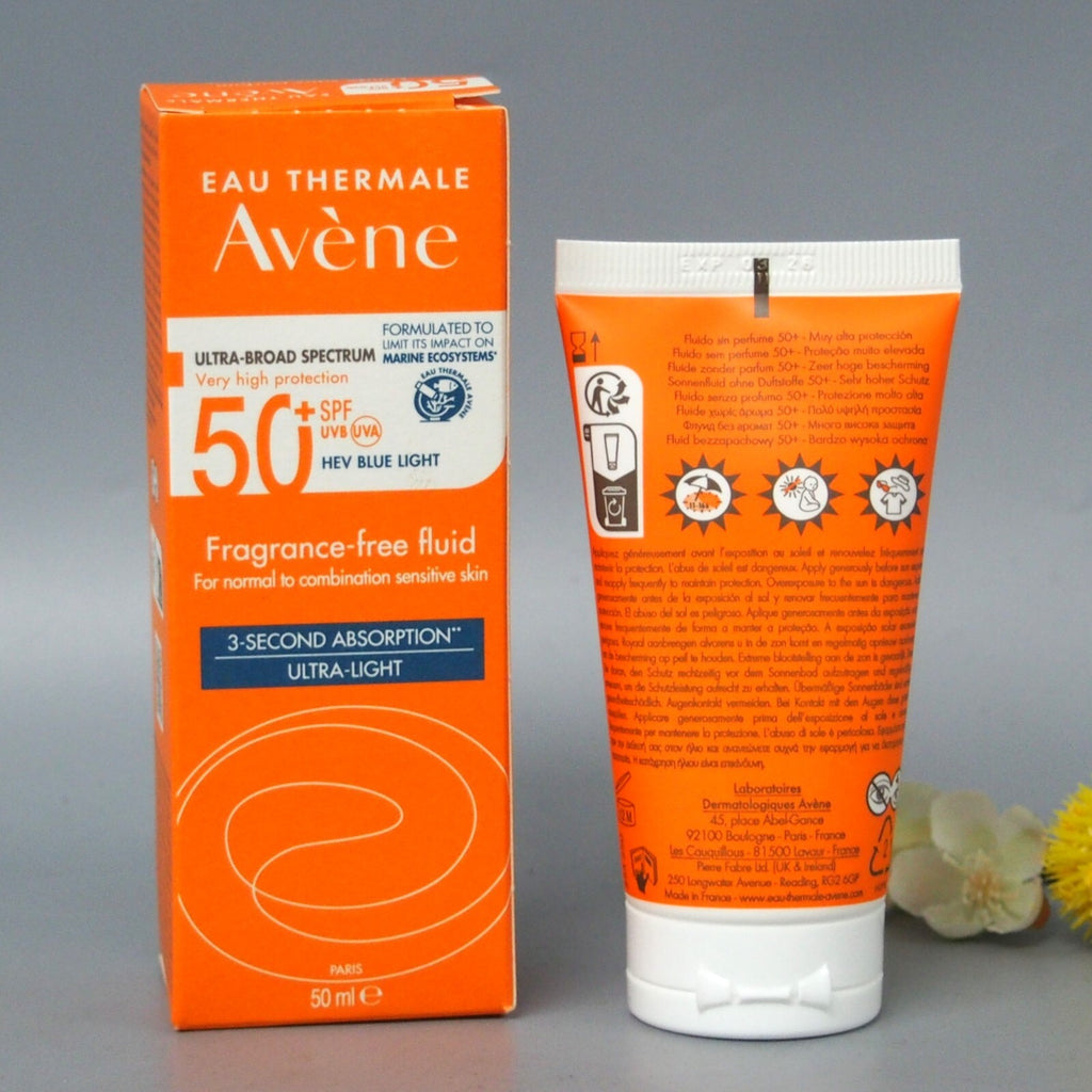Avene SPF 50+ High Protection Sunscreen Fluid Fragrance-Free 50ml