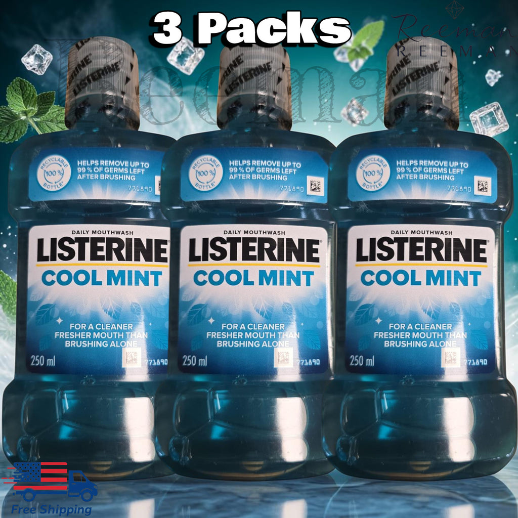 Mouthwash Pack of 3 - Fresh Breath, Oral Hygiene, Antiseptic 250ml