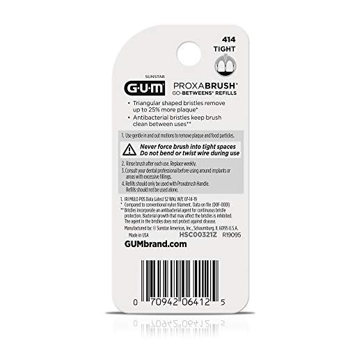 Dental Interdental Brush Refills for Tight Spaces - 8 Count, Compatible with Handles