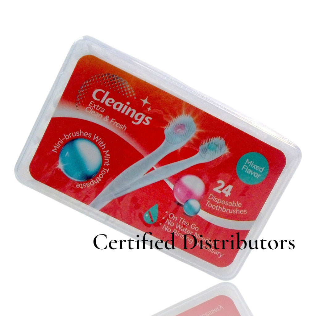 Disposable Mini Toothbrushes with Cleaning Beads Travel No Water - 72 Pack