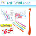 Dental End-Tufted Brush 5 Pack - Hard-to-Reach Gumline Cleaning Tools
