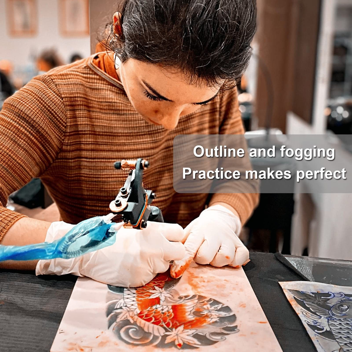 Tattoo Practice Skins 3mm with Transfer Paper Kit – 25Pcs for Beginners