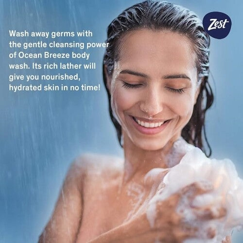 Zest Ocean Breeze Body Wash 18oz Pack of 6 – Refreshing Scent & Rich Lather