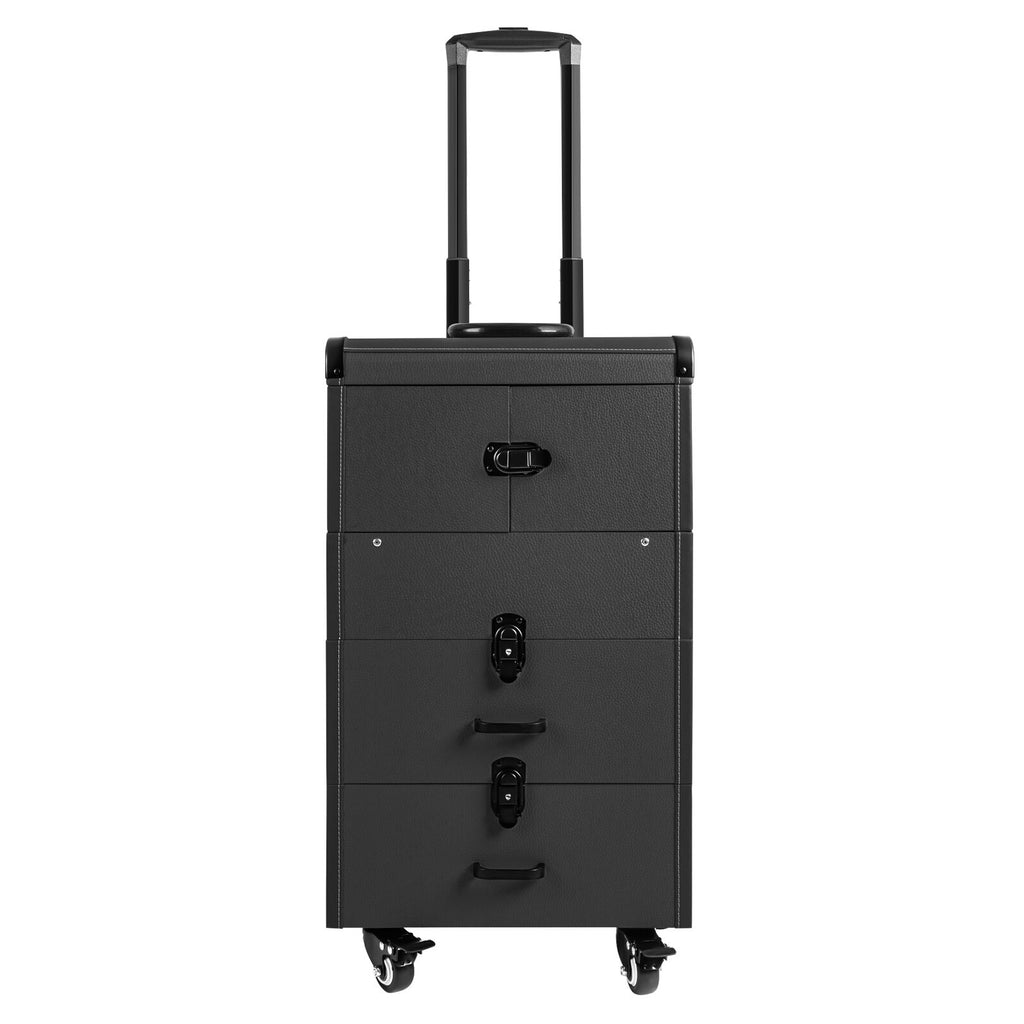Rolling Makeup Case with Lockable Storage Trolley Organizer