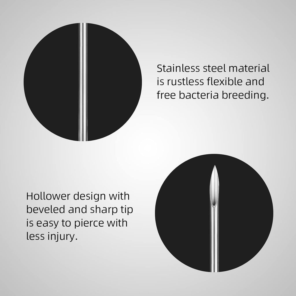 16G Stainless Steel Disposable Piercing Needles Set of 10
