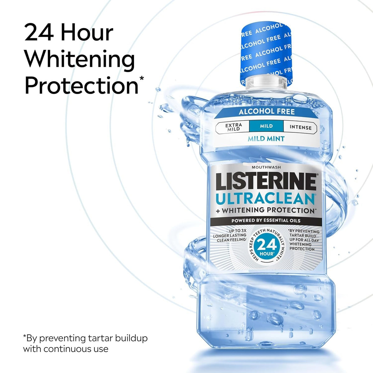 Alcohol-Free Tartar Control Mouthwash with Arctic Mint – 1L Fluoride Rinse for Oral Hygiene