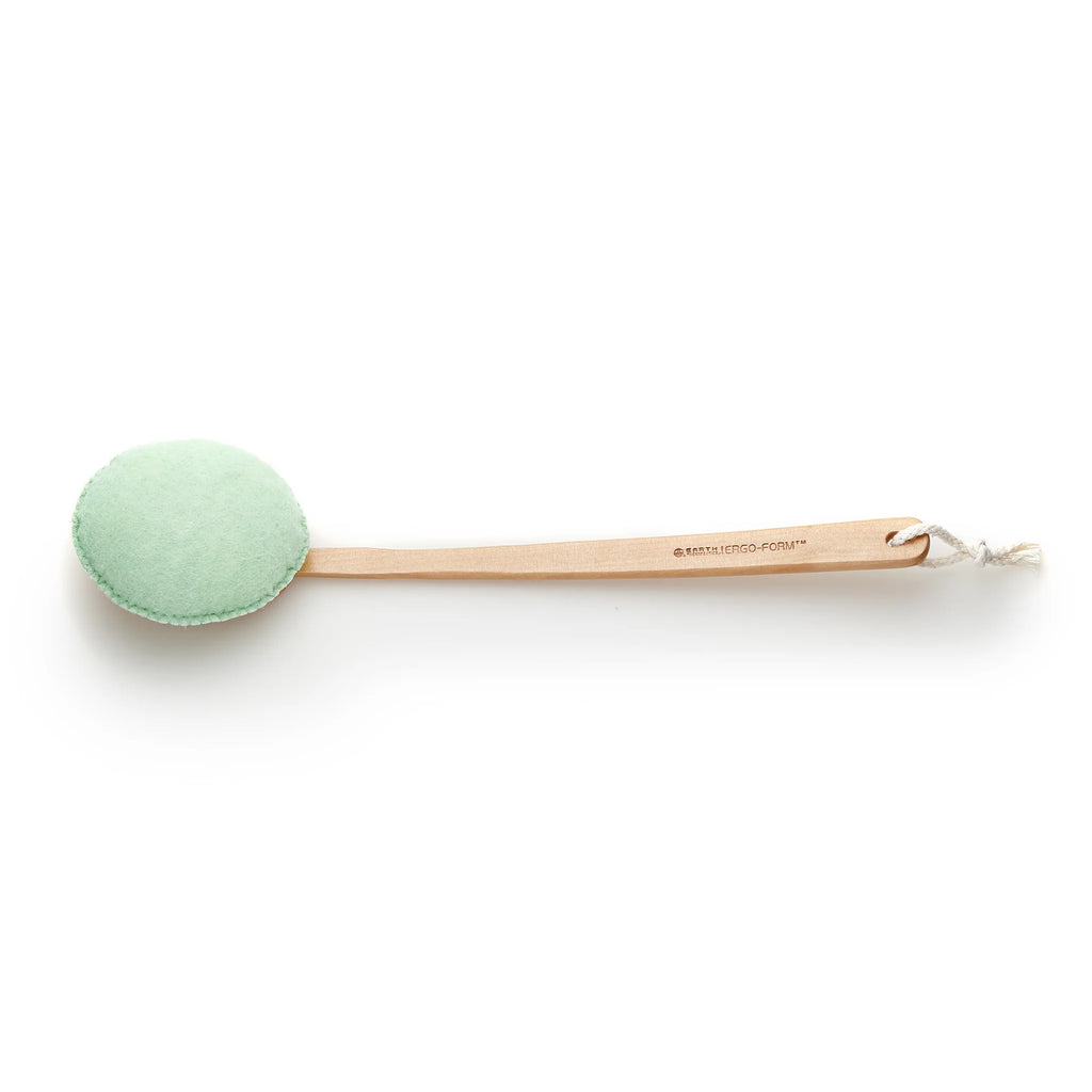 Back Scrubber with Wooden Handle - Gentle Exfoliating Body Brush