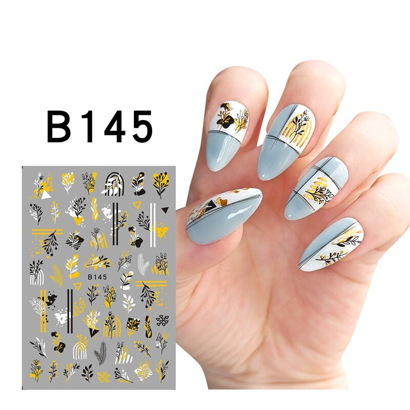 Nail Art Stickers Fish Shell Boat Flower Bee Daisy Leaf Design Sheet