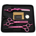 Pink Professional Hair Cutting Scissors & Thinning Shears - 5.5 Inch Set