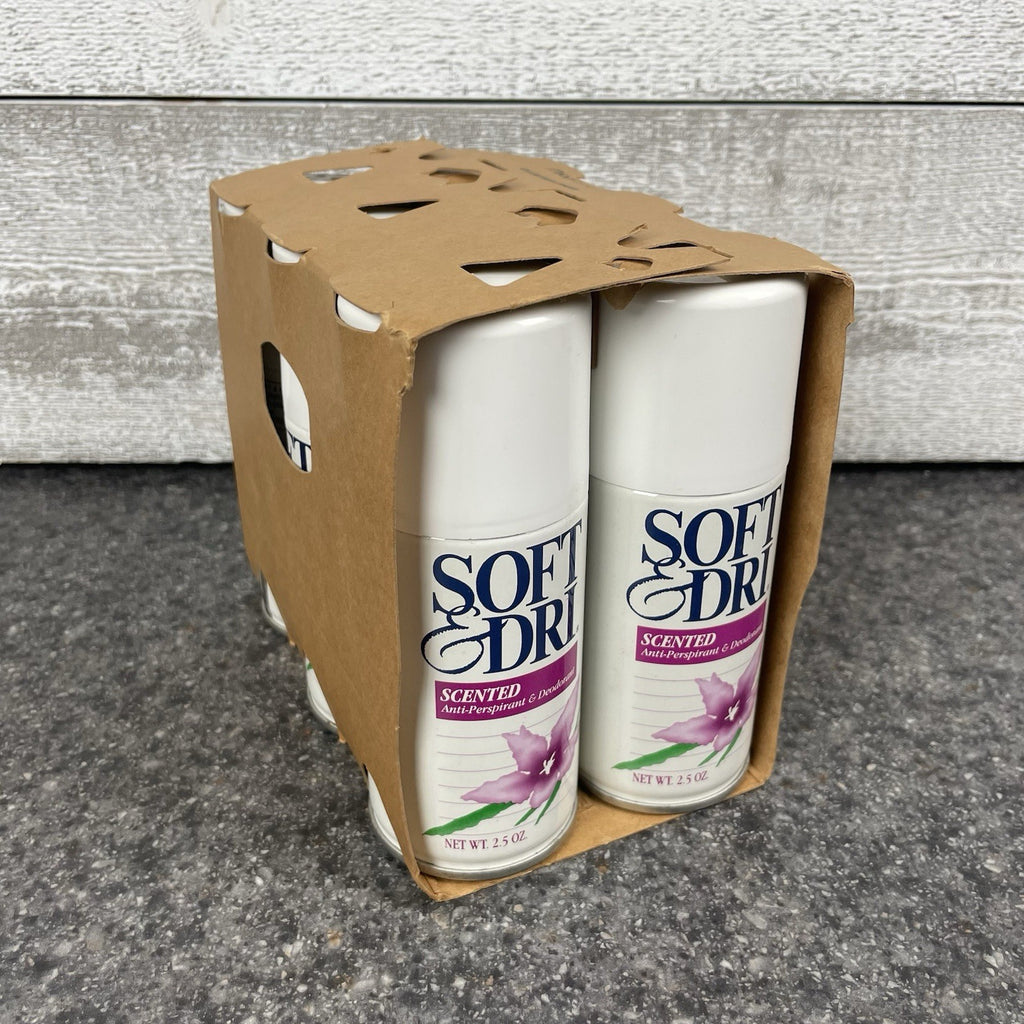 Vintage 1992 Soft & Dri Scented Anti-Perspirant Deodorant Pack of 6 2.5 OZ