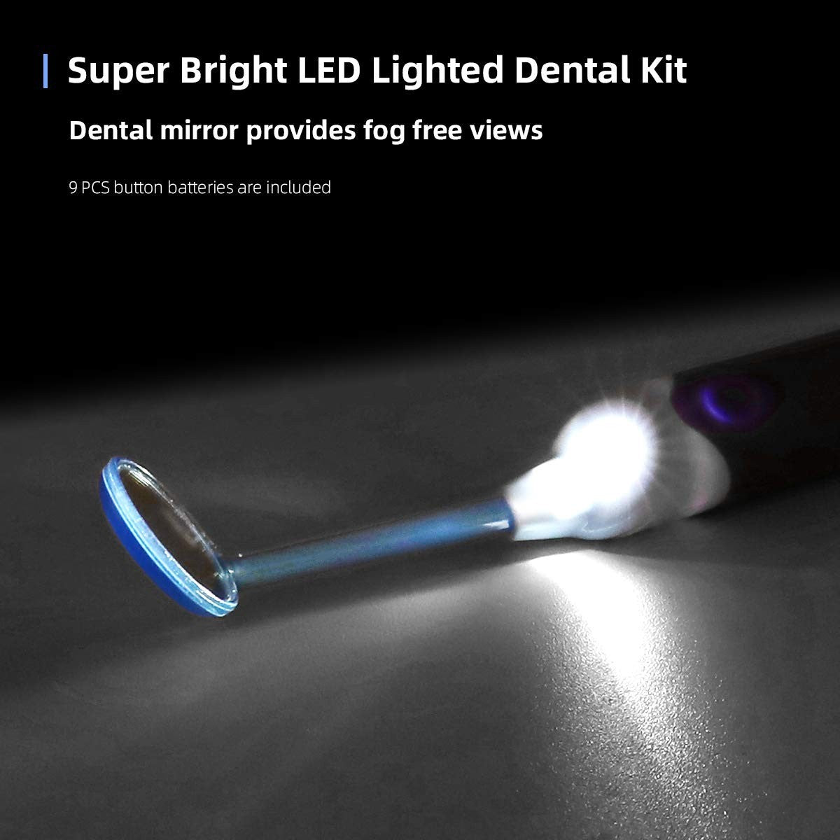 LED Dental Cleaning Kit Tartar Remover & Oral Hygiene Mirror